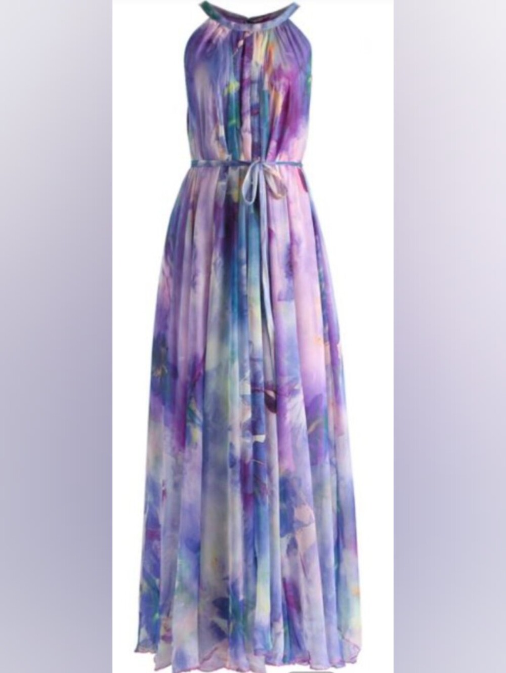 Chicwish Ethereal Lavender Watercolor Maxi Dress - Picture 3 of 7